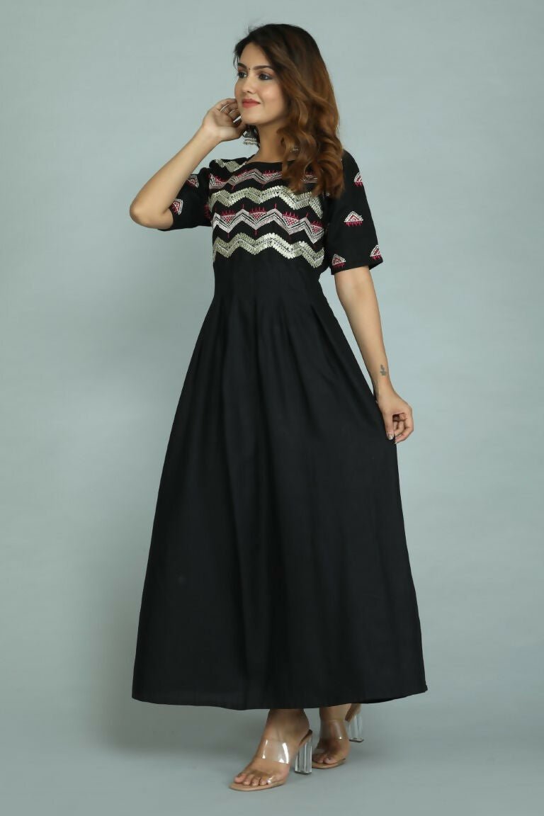 Alvano Printed Stylish Anarkali Kurti for Women and Girls Rayon Embroidery | Grocsy