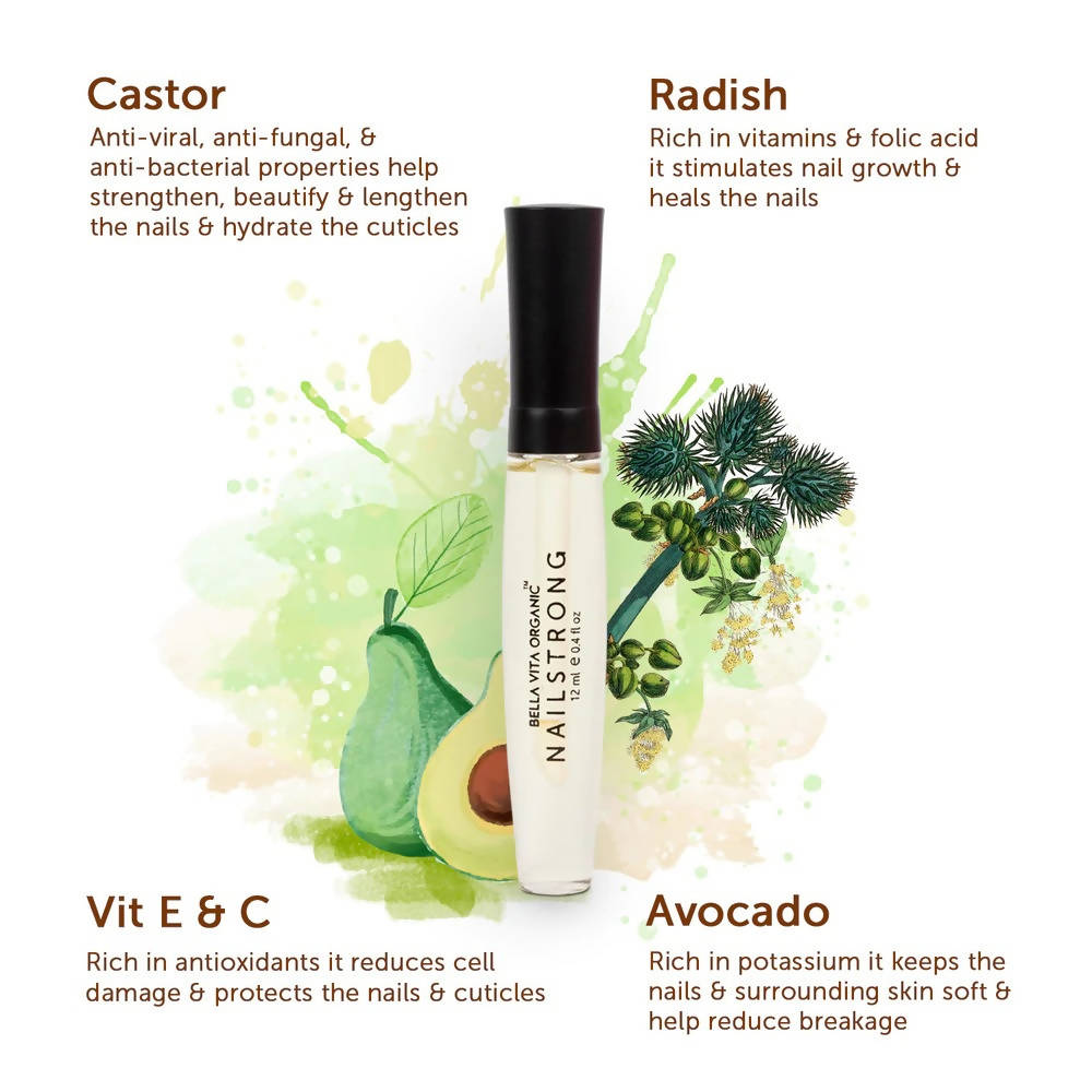 Bella Vita Organic NailStrong Cuticle Oil For Nails | Grocsy