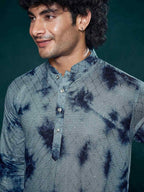 Blue Viscose Designer Sequance Embroidery Work Men's Kurta Set - Mahotsav | Grocsy