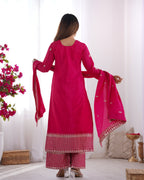 Lehenga Mart Designer Salwar Suit With Dupatta - Pink | Grocsy