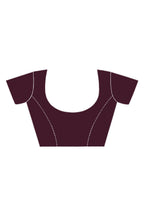 Vamika Whine Designer Chiffon Brasso Saree With Exclusive Banarasi Lace | Grocsy
