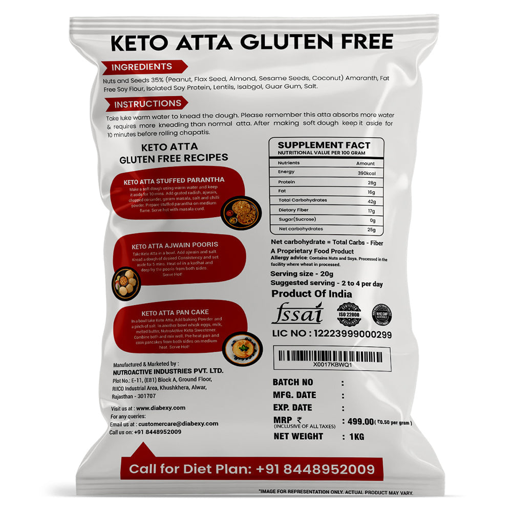 NutroActive Keto Atta Gluten Free | Grocsy
