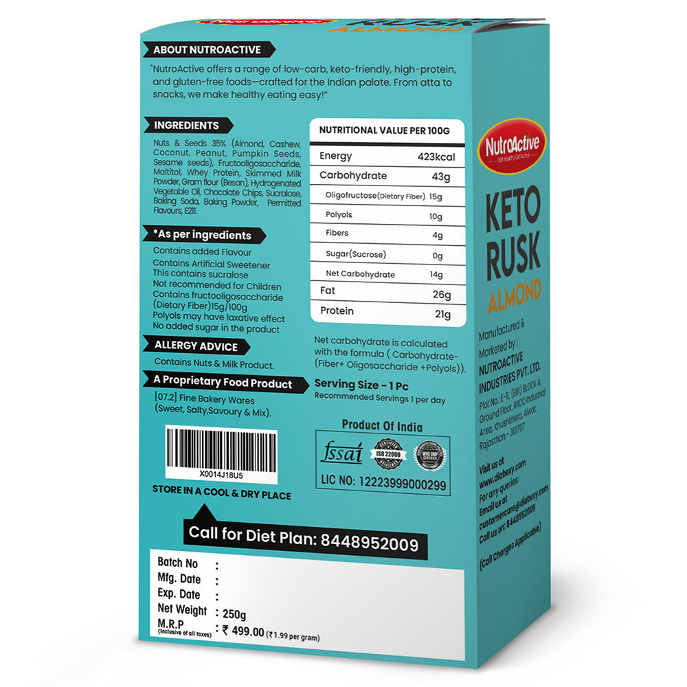 NutroActive Keto Breakfast Bar | Grocsy