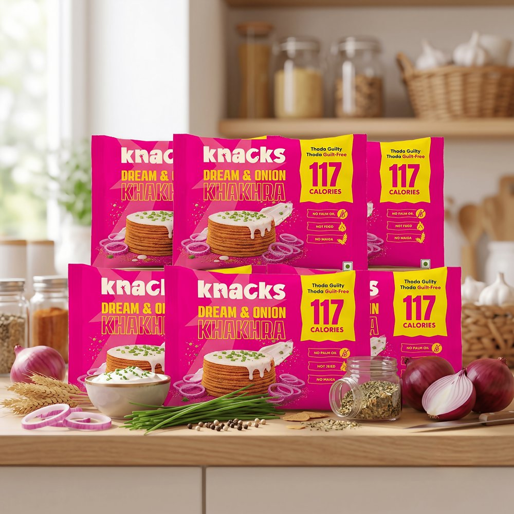 Knacks Coin Khakhra Crisps - Dream & Onion Flavour | Grocsy