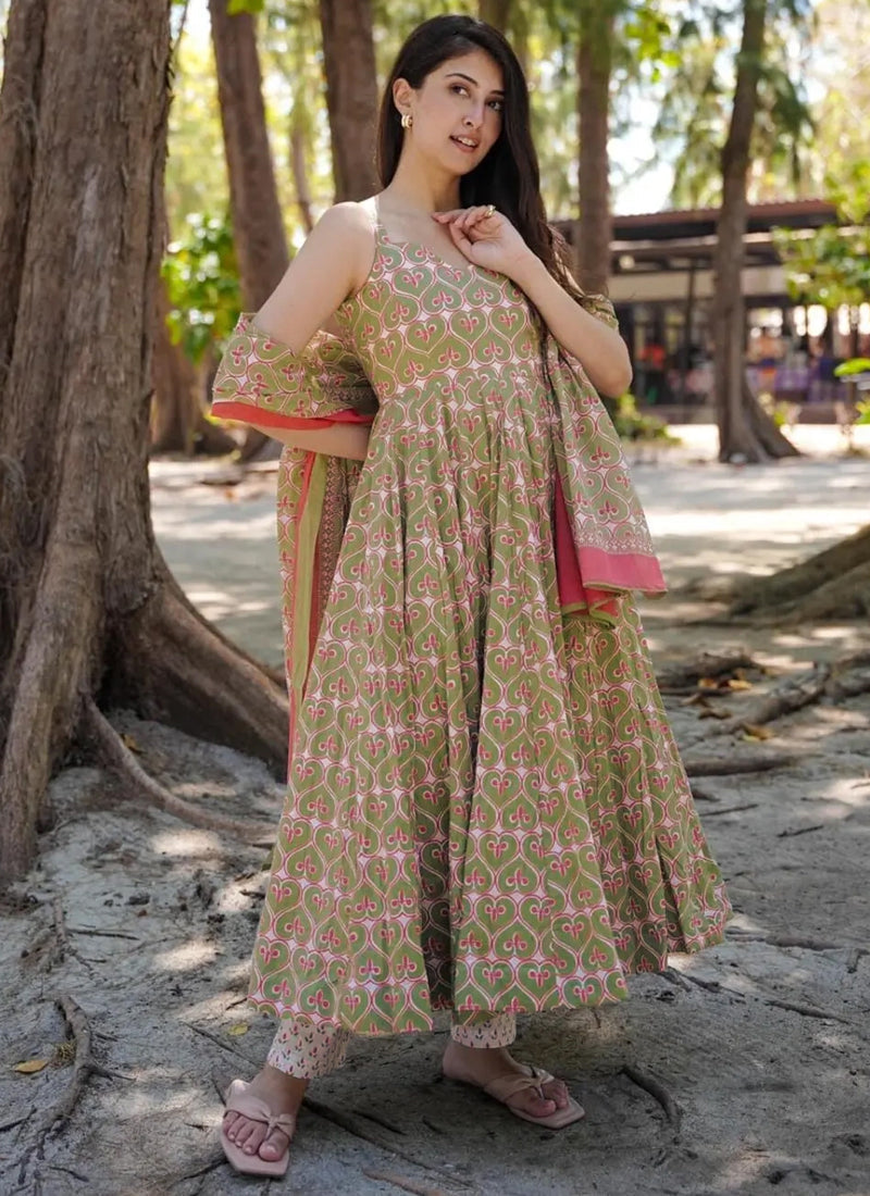 Vegaa Fashion Multi Color Muslin Digital Print Designer Salwar Suit | Grocsy