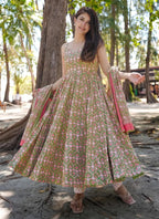 Vegaa Fashion Multi Color Muslin Digital Print Designer Salwar Suit | Grocsy