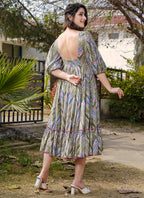 Vegaa Fashion Multi Color Rayon Digital Print Designer Western Gown | Grocsy