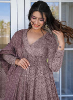 Vegaa Fashion Onion Pink Pure Muslin Digital Printed Designer Salwar Suit | Grocsy