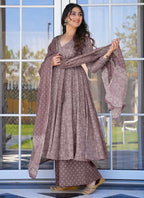 Vegaa Fashion Onion Pink Pure Muslin Digital Printed Designer Salwar Suit | Grocsy