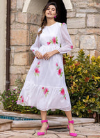 Vegaa Fashion Off White Rayon Kota Checks Digital Print Kurti | Grocsy