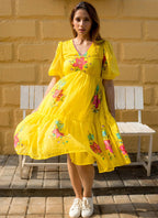 Vegaa Fashion Yellow Rayon Kota Checks Digital Print Kurti | Grocsy