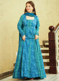 Vegaa Fashion Rama Georgette Digital Print Designer Gown For Festive | Grocsy