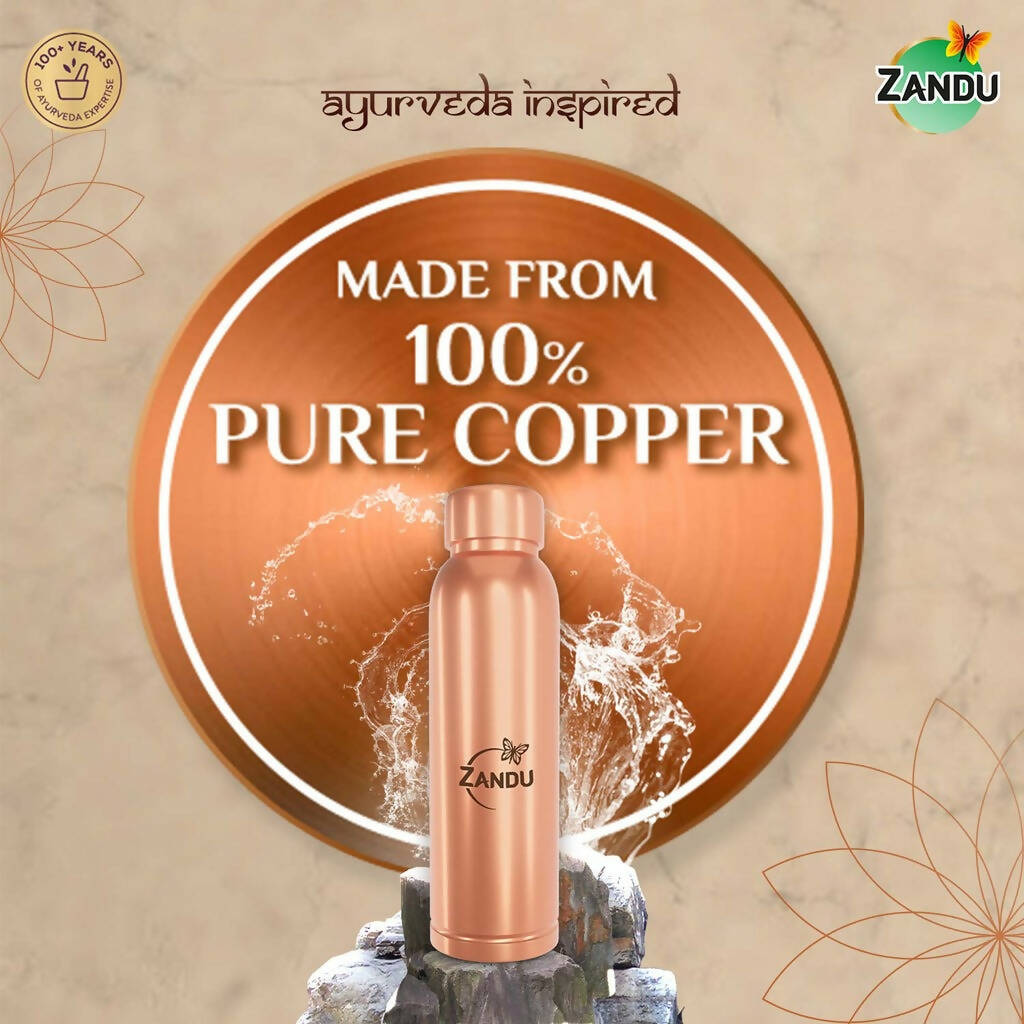 Zandu Copper Water Bottle | Grocsy