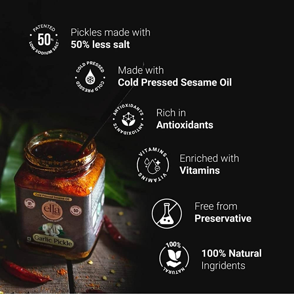 Ella Foods Garlic Pickle | Grocsy