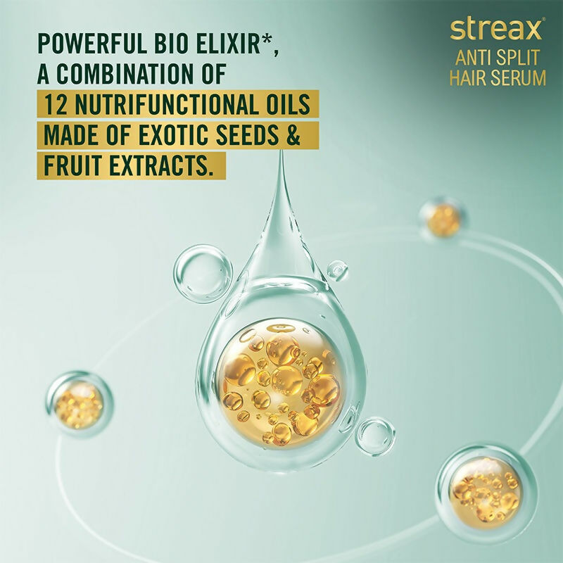 Streax Anti Split Hair Serum With Bio-Elixir | Grocsy