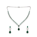 Nuyug Celestial Emerald Cubic ZIrcon Necklace Set | Grocsy