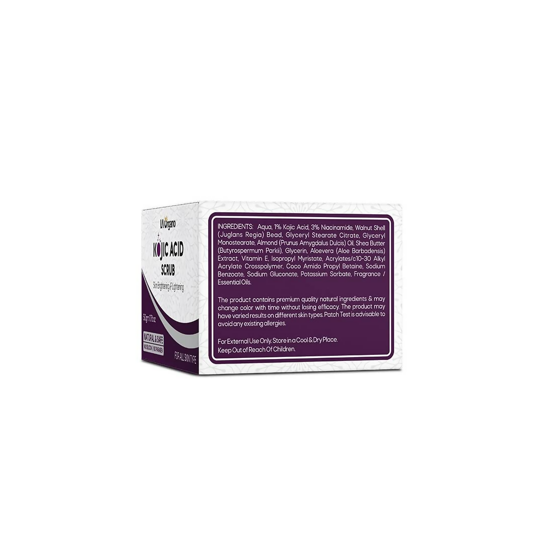 LA Organo 1% Kojic Acid Skin Lightening & Brightening Face & Body Scrub | Grocsy