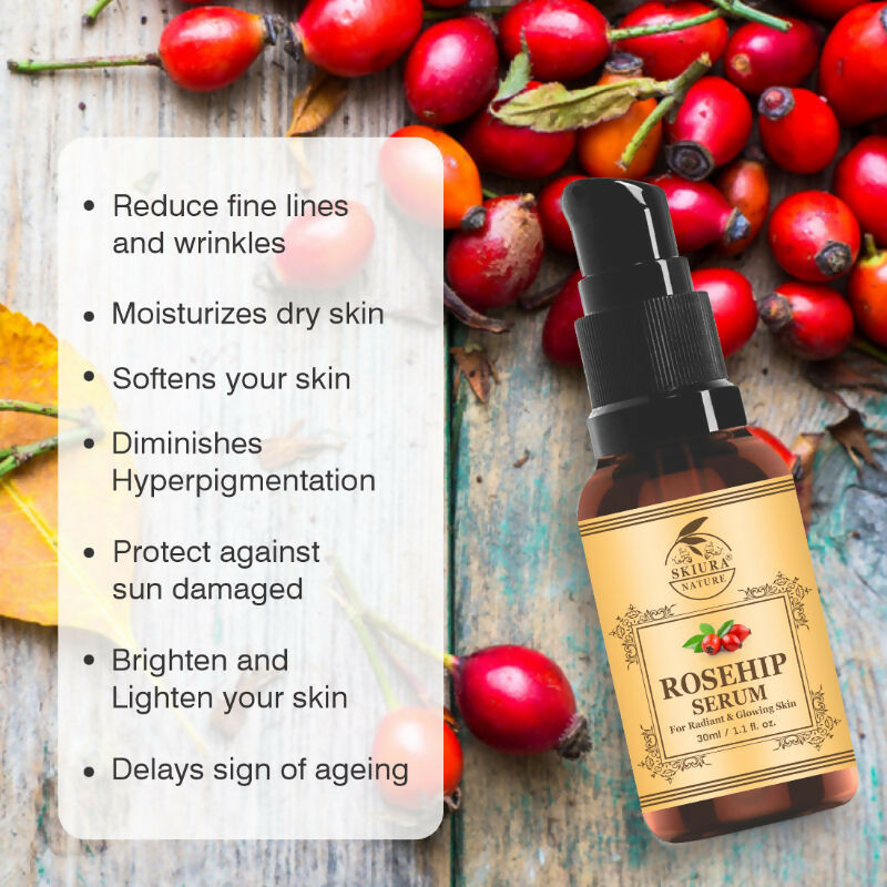 Skiura Nature Rosehip Serum For Radiant Glow | Grocsy