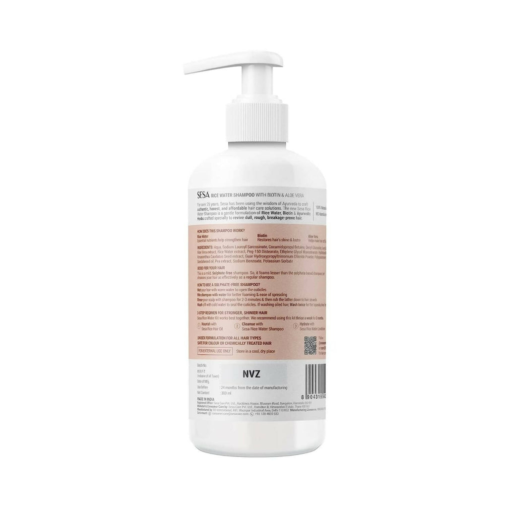 Sesa Ayurvedic Rice Water Conditioner with Biotin & Shea Butter | Grocsy