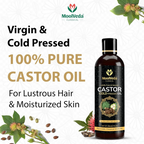 Moolveda Pure Cold Pressed Castor Hair Oil For Hair Growth | Grocsy