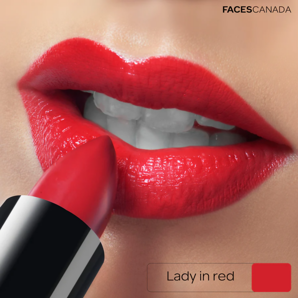 Faces Canada Creme Finish Lipstick - Lady In Red 11 | Grocsy