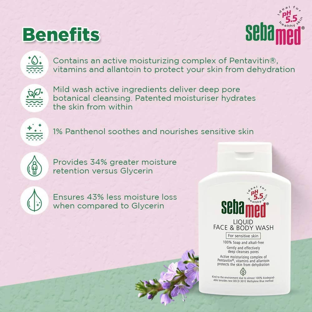 Sebamed Liquid Face And Body Wash | Grocsy