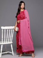 Ahalyaa Women's Traditional wear Kurta Set - Red | Grocsy