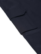 Jainish Men's Casual Cotton Solid Cargo Pants ( KGP 154 Navy-Blue ) | Grocsy