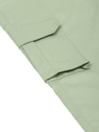 Jainish Men's Casual Cotton Solid Cargo Pants ( KGP 154 Pista-Green ) | Grocsy