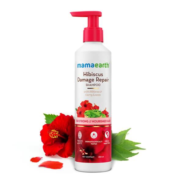 Mamaearth Hibiscus Damage Repair Shampoo | Grocsy