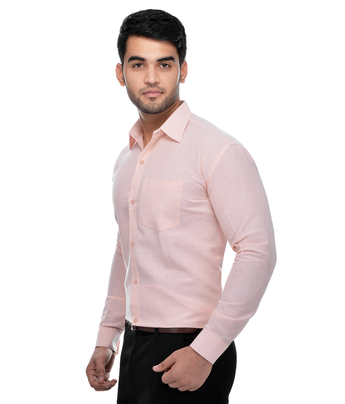 RIAG Beige Men's Full Sleeves Solid Shirt | Grocsy