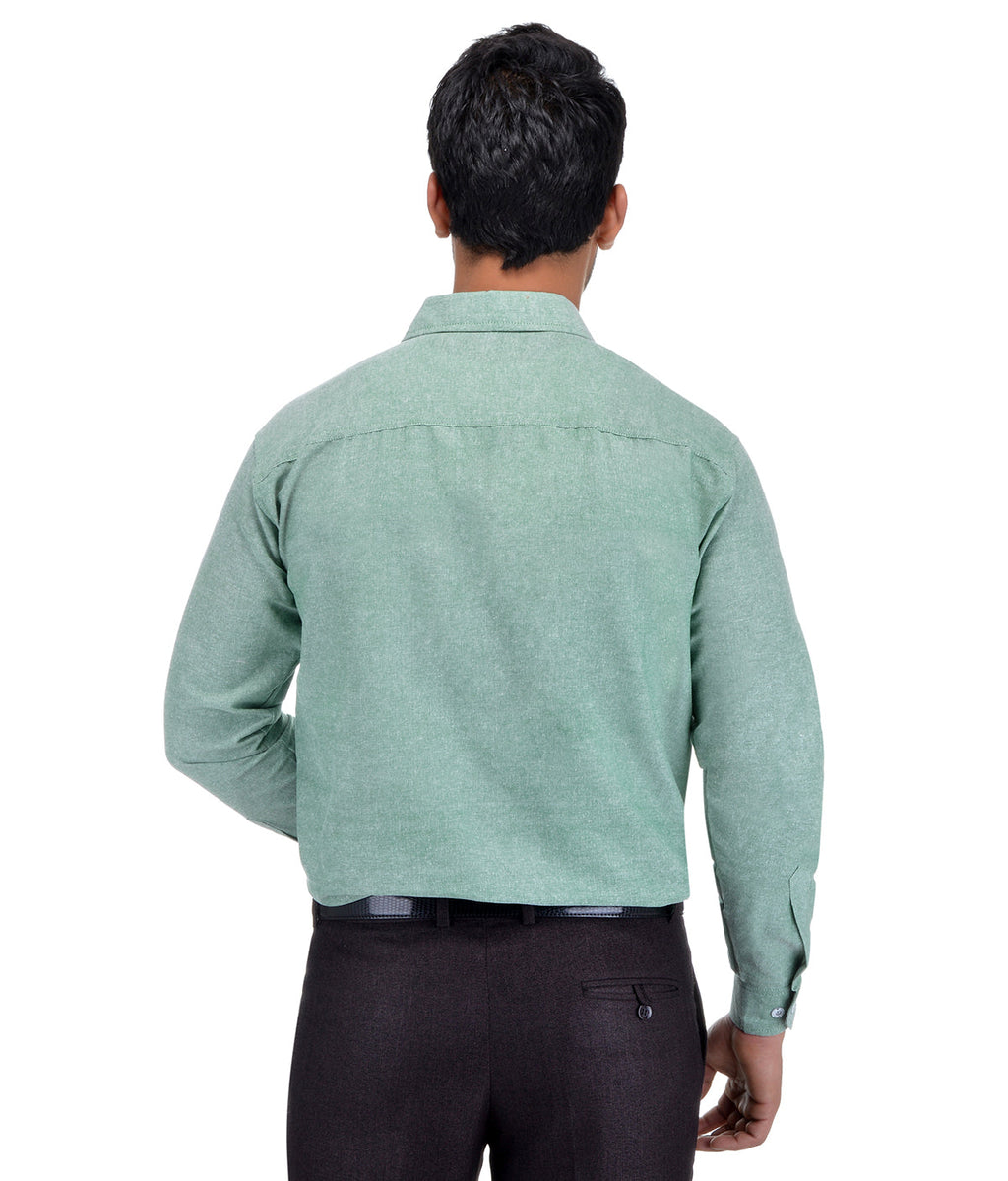 RIAG Green Men's Full Sleeves Solid Shirt | Grocsy