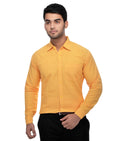 RIAG Yellow Men's Full Sleeves Solid Shirt | Grocsy
