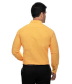 RIAG Yellow Men's Full Sleeves Solid Shirt | Grocsy