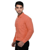RIAG Orange Men's Full Sleeves Solid Shirt | Grocsy