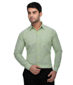 RIAG Green Men's Full Sleeves Solid Shirt | Grocsy