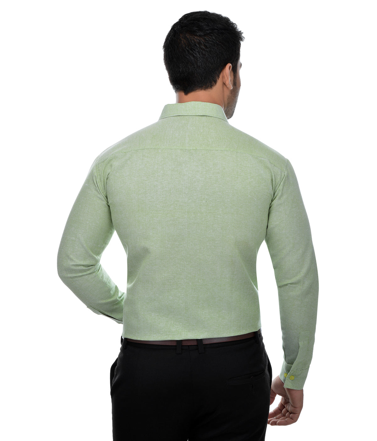 RIAG Green Men's Full Sleeves Solid Shirt | Grocsy