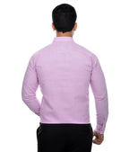 RIAG Pink Men's Full Sleeves Solid Shirt | Grocsy