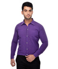 RIAG Purple Men's Full Sleeves Solid Shirt | Grocsy