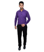 RIAG Purple Men's Full Sleeves Solid Shirt | Grocsy