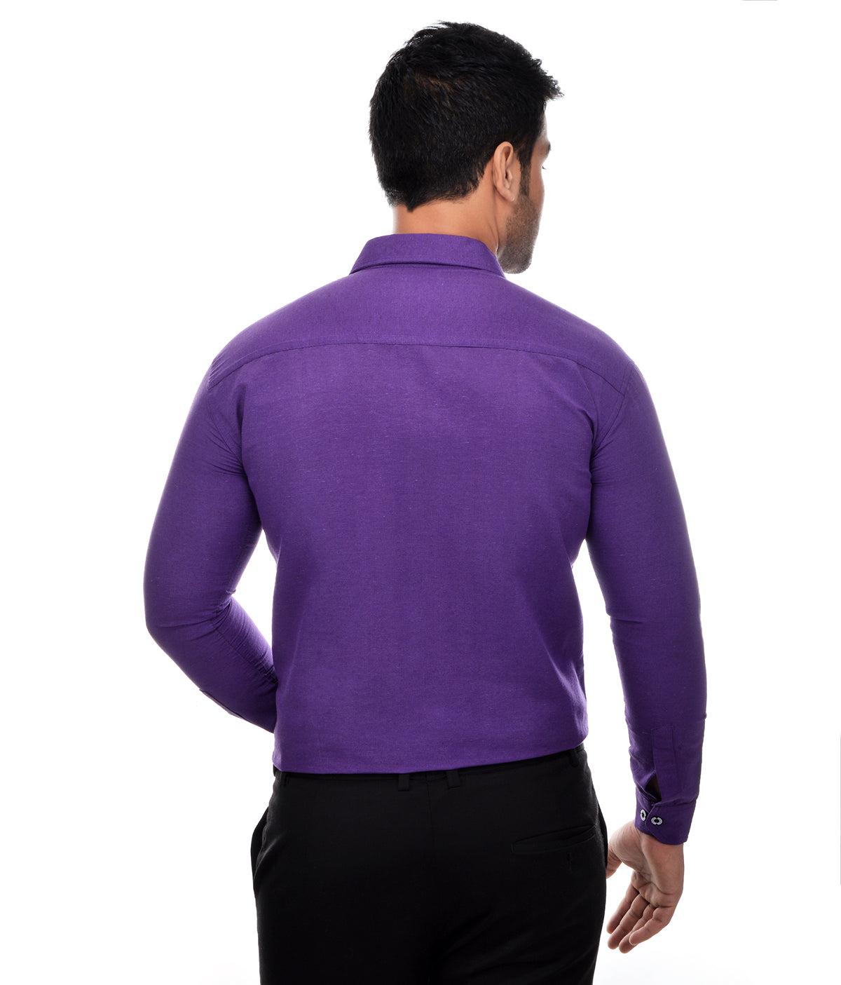 RIAG Purple Men's Full Sleeves Solid Shirt | Grocsy
