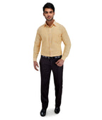 RIAG Beige Men's Full Sleeves Solid Shirt | Grocsy