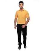 RIAG Yellow Men's Half Sleeves Solid Shirt | Grocsy