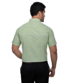 RIAG Green Men's Half Sleeves Solid Shirt | Grocsy