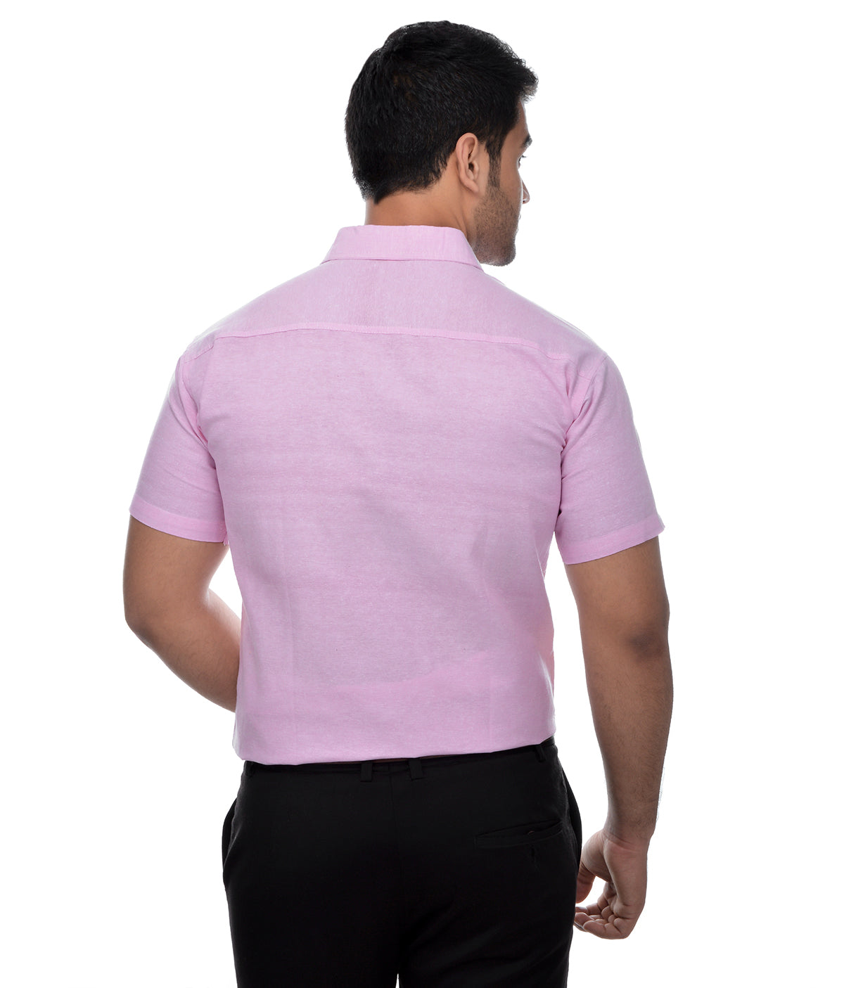 RIAG Pink Men's Half Sleeves Solid Shirt | Grocsy