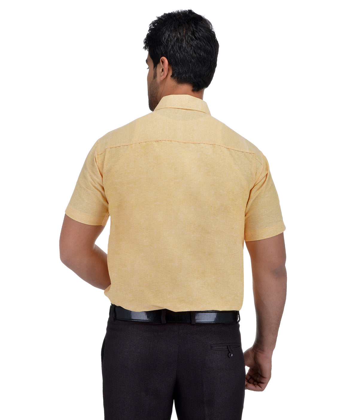 RIAG Beige Men's Half Sleeves Solid Shirt | Grocsy