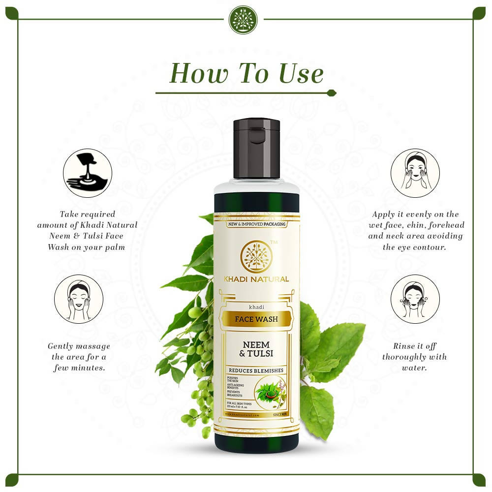 Khadi Natural Neem & Tulsi Face Wash | Grocsy