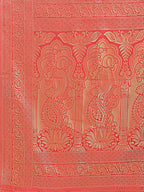Shree Shyam Fashion Banarasi Silk Cream & Red Saree | Grocsy