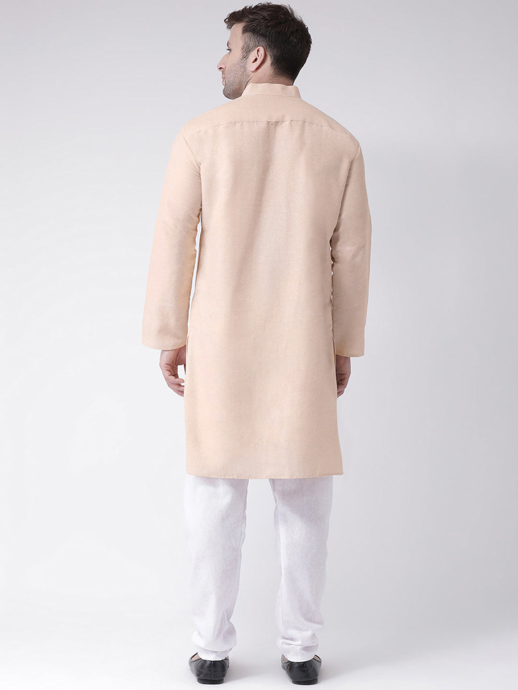 RIAG Men's Beige Cotton Long Ethnic Kurta | Grocsy