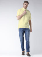 RIAG Men's Yellow Cotton Short Ethnic Kurta | Grocsy